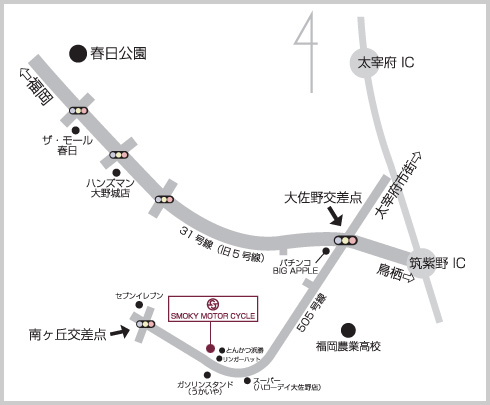 地図: SMOKY MOTOR CYCLEの所在地